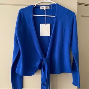 DVF Blue ballerina wool &cashere wrap